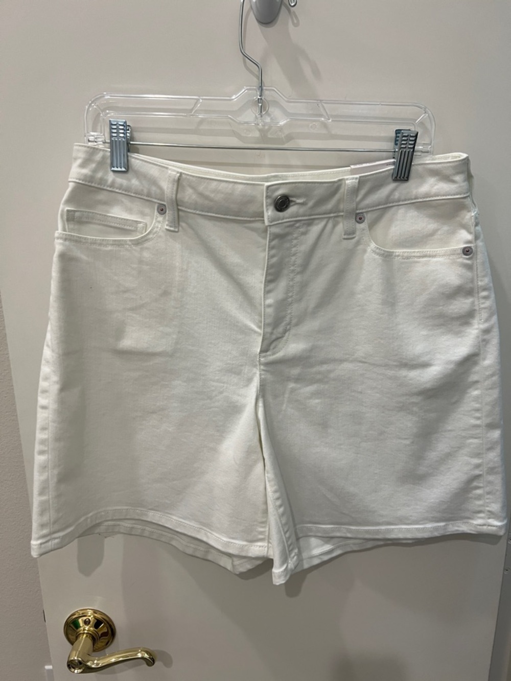 NWT Lands End White Denim Shorts